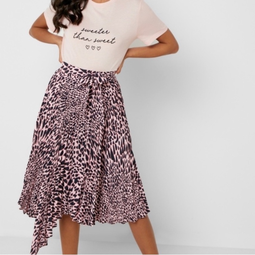 TopShop Pink Pleated Skirt